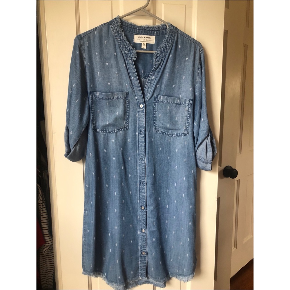 Anthropologie cloth and stone soft denim dress